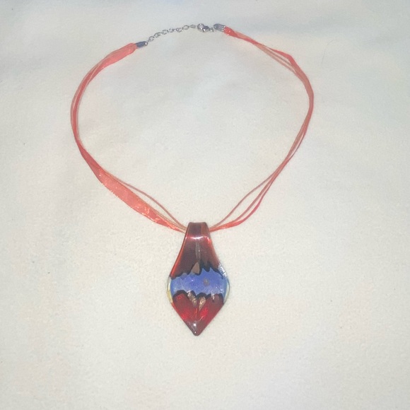 Handmade Glass Pendant Necklace - Picture 2 of 4